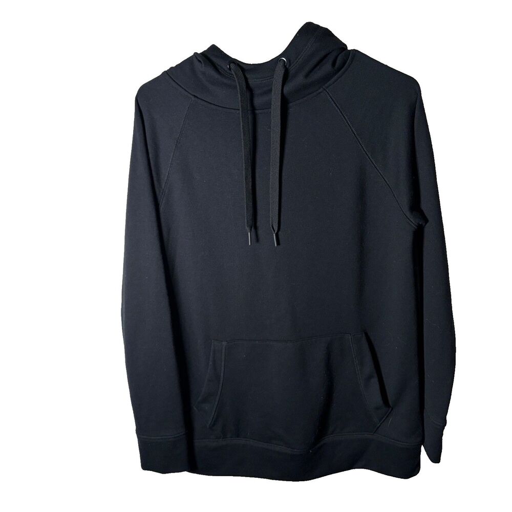 Athleta Sweatshirt Women's XS Black Hoodie Terry Pullover Active Athletic